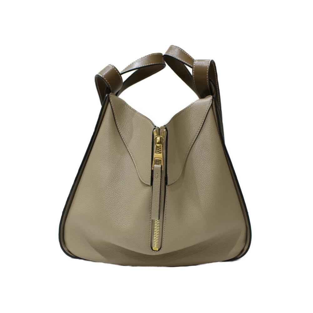 Loewe Gray grained calfskin Bag shoulder Hammock Greige soft handbag